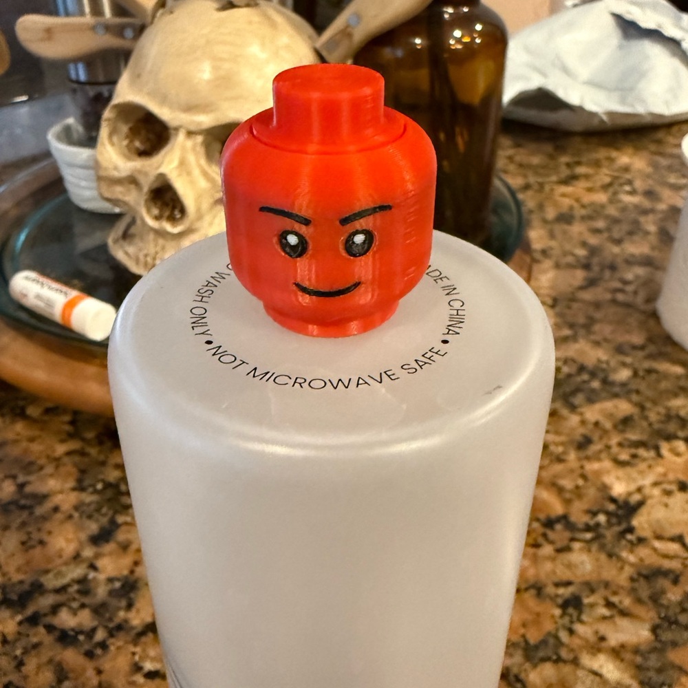 Red Building Block Head Fidget Toy